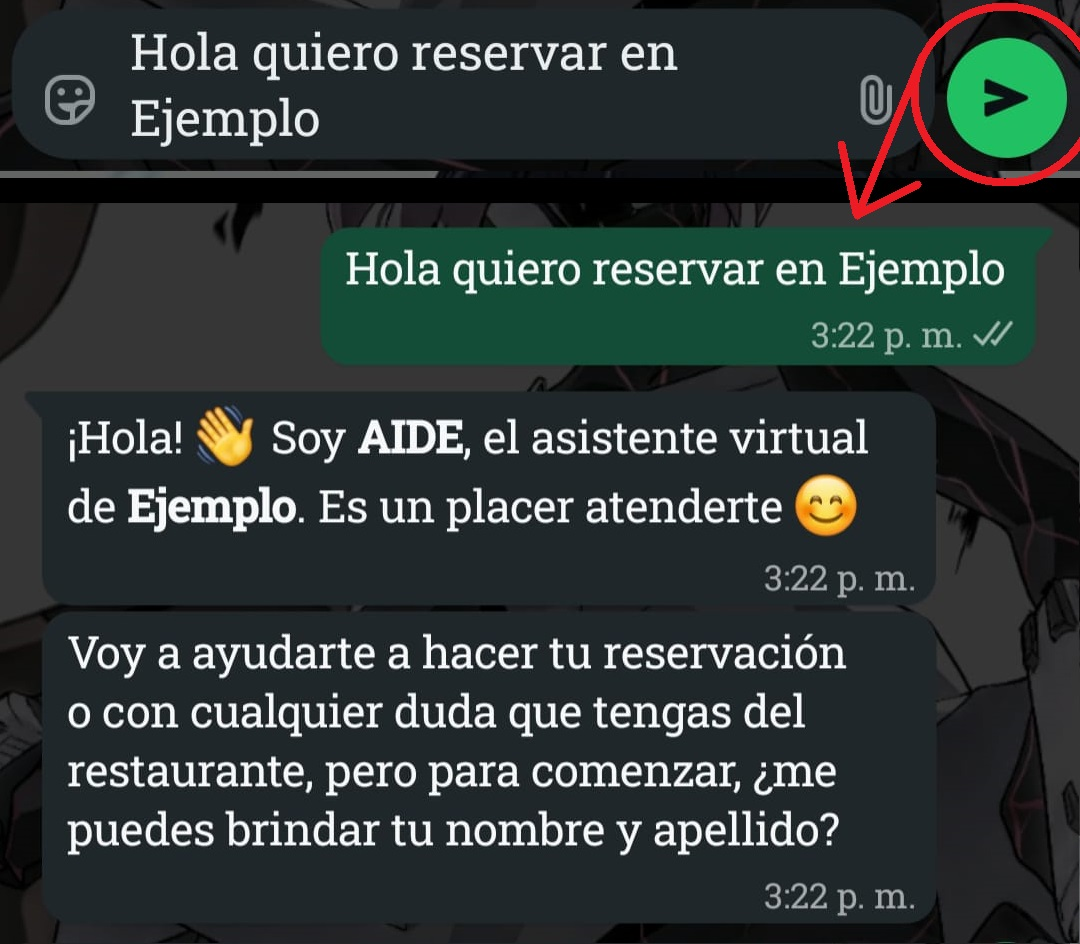 Aviso de WhatsApp
